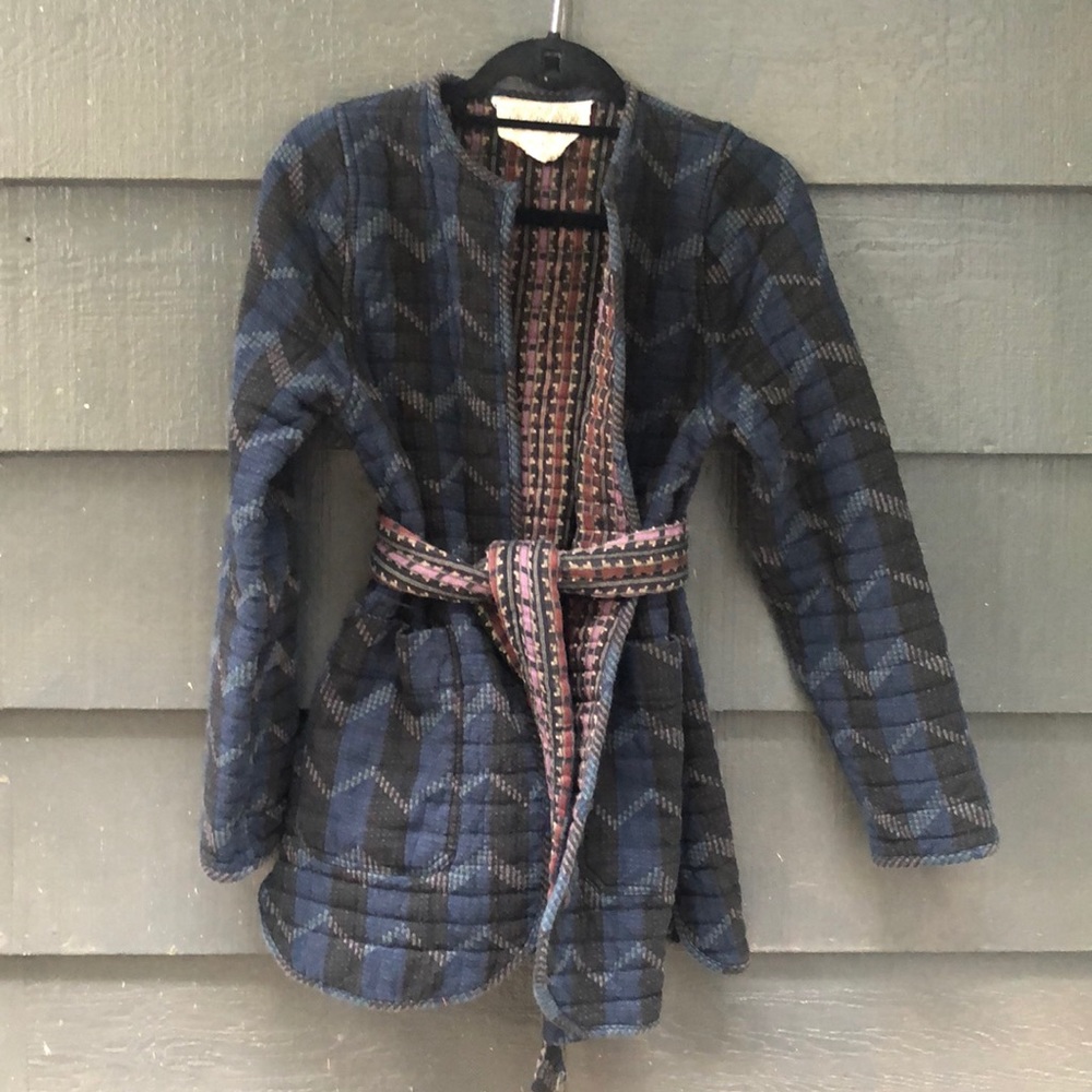 Dusk and calico Ace & Jig quilted jacket
